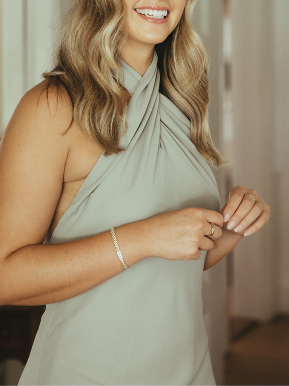 Show Me Your MuMu Jasmine Halter Midi Dress - Sage Green Halter